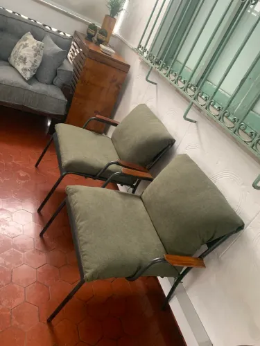 2 Poltronas de Jardim metal com estofados NOVAS 500 cada pagamento presencial na retirada 