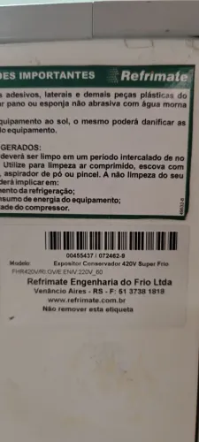 Freezer Refrimate FHR420V