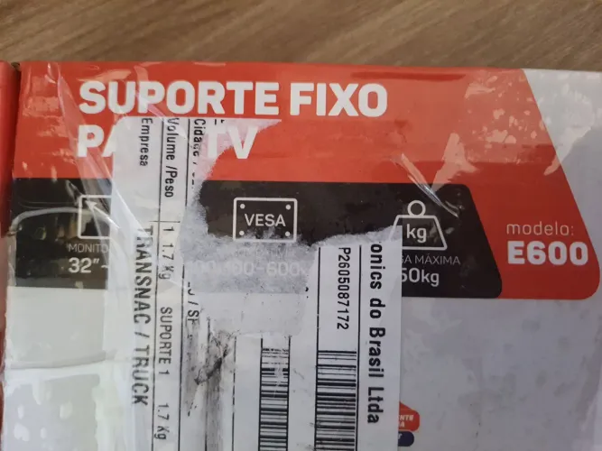 Suporte de TV parede fixo ELG e600