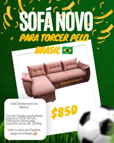 Sofá de Canto, fabricamos em outras cores.