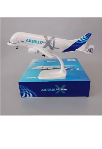 Avião Airbus Beluga A300-600ST aeronave modelo em miniatura 20cm