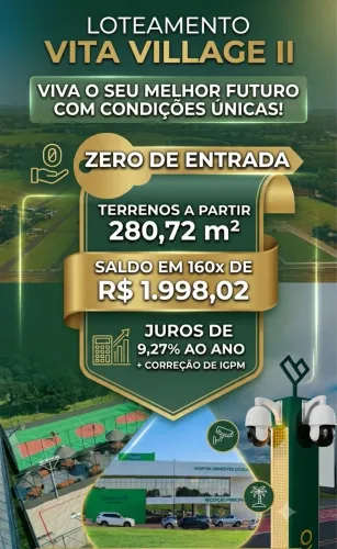 Terreno - ZERO ENTRADA e saldo em 160x 