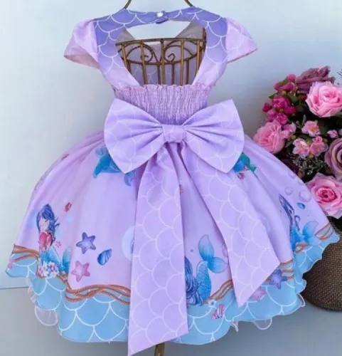 Vestido Infantil Sereia Tam10
