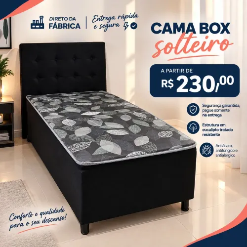 EM OFERTA! Cama Box Solteiro