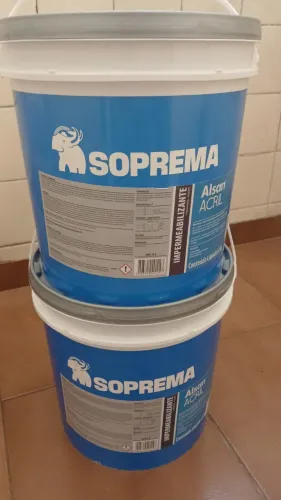 Impermeabilizante Soprema ALSAN ACRIL 12kg - 2 Unidades