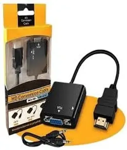 Cabo adaptador convensor de vga para hdmi