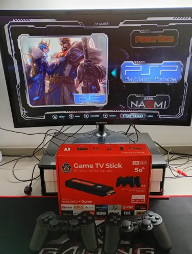 Game box com dois controles sem fio