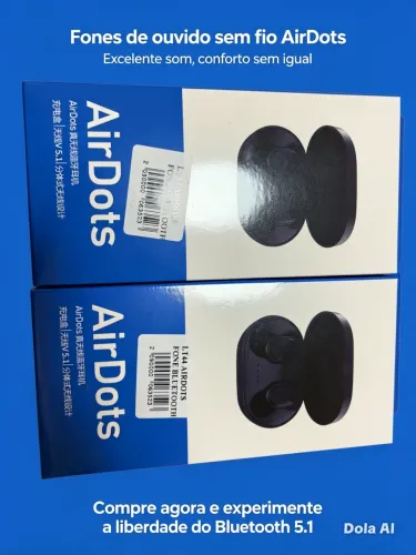 Fone de Ouvido sem fio Air Dot Novo