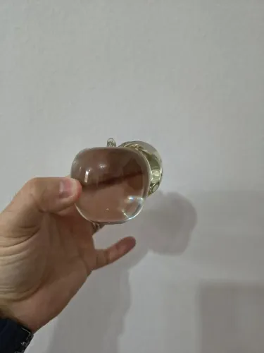Maçã Decorativa em Cristal Murano Translúcido