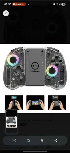 Controle Linyuvo K37b Gamepad Compatível Com Nintendo Switch