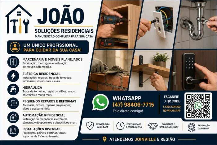 Está precisando arrumar algo na sua casa ou no seu trabalho?
