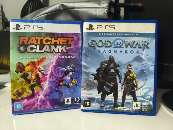 Jogos PS5 Mídia Física - God Of War Ragnarok edição de lançamento + Ratchet & Clank
