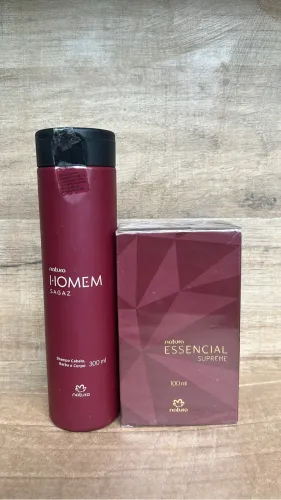 Combo Natura Perfume Essencial Supreme e Shampoo Homem