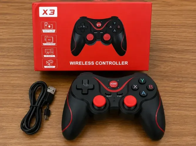 Controle Bluetooth X3 Wireless para Celular, PC e Smart TV