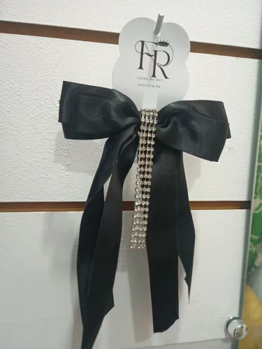 2 laços para enfeitar cabeloa com strass ( preto e rosa) meninas adolescente jovens
