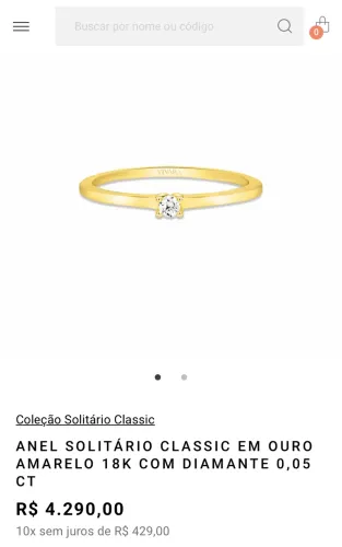 Aliança/solitário casamento
