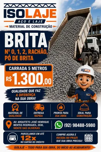 Brita n° 0, 1, 2, Pó e Rachão ( Carrada 5 m3 )