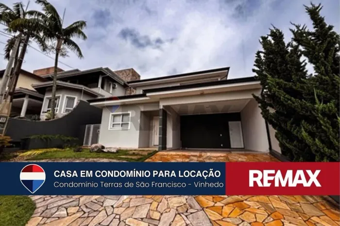 Casa sobrado em condomínio fechado para alugar com 3 suites em Vinhedo - SP // Valor mensa