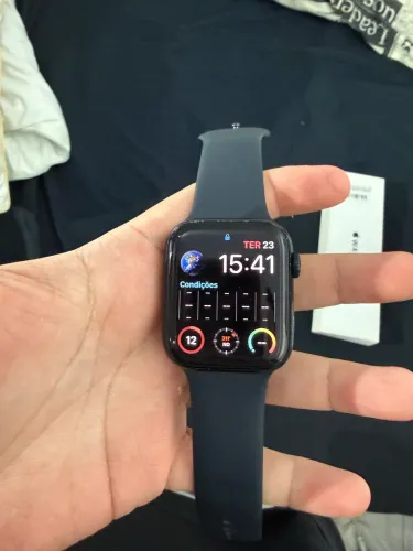 Apple Watch SE 44mm GPS Midnight + Caixa + Carregador Original | Saúde da Bateria 98%