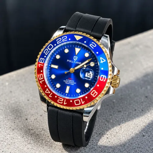Relógio Pollyjane Azul GMT R$ 168 NOVO SEM MARCAS DE USO VISUAL PREMIUM