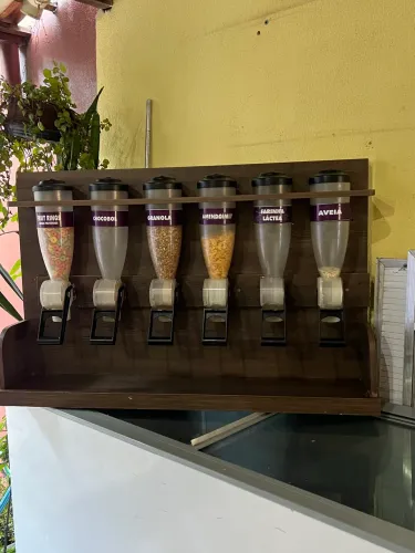 Expositor Dispenser para Complementos de Açaí com 6 Compartimentos