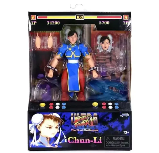 Action Figure Chun-Li Street Fighter II Ultra Jada Toys 1/12 Colecionável original