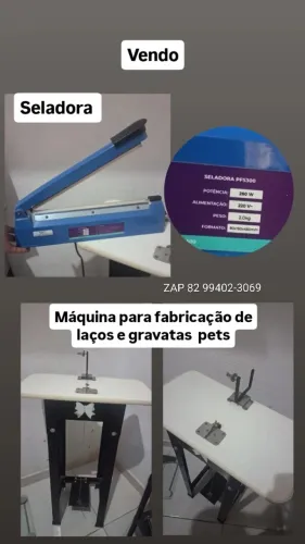 Máquina de fazer laços e seladora de embalagens