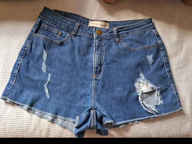 Short Feminino Jeans Destroyed Hering - Tamanho 40