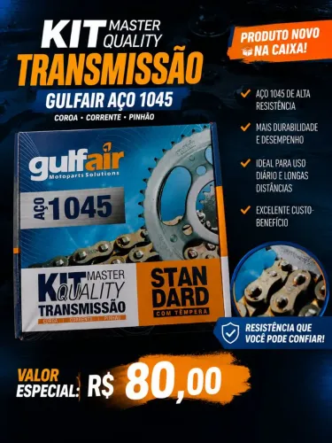 Kit transmissão Fan, Titan 150, 160