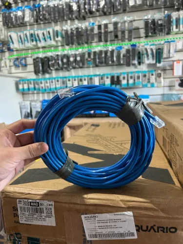 Cabo de Rede Internet 15 Metros RJ45 Ideal para PC - Promoção