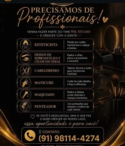 Vagas de emprego em salão de beleza e estética