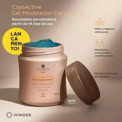 2 potes modelador Lignea Cryoactive 500ml Hinode projeto verão original lacrado 