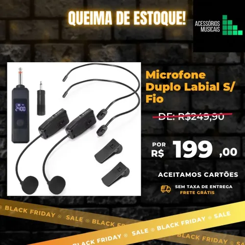 Microfone Duplo Labial