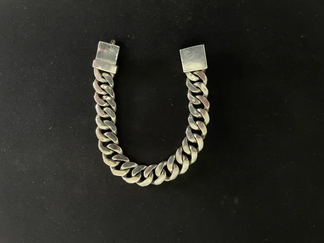 PULSEIRA PRATA 950 CUBANA 15mm
