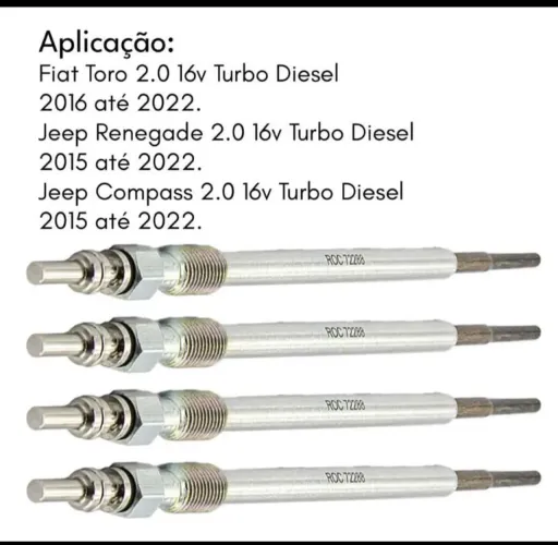 Velas aquecedoras jeep Renegade jeep Compass Fiat toro