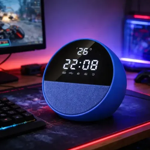 [Novo] Caixa de Som Bluetooth 15W C/ Relógio Despertador Agold SM-53