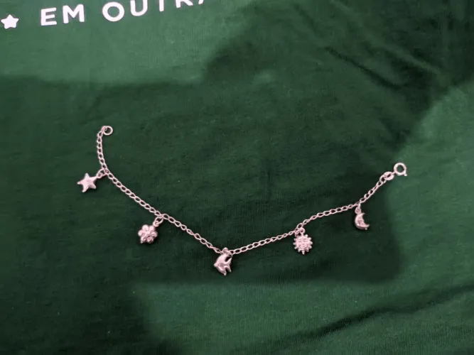 Pulseira com pingentes prata 925