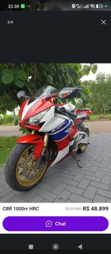 CBR 1000RR Fireblade acto trocas camionetes, utilitários carros motos...
