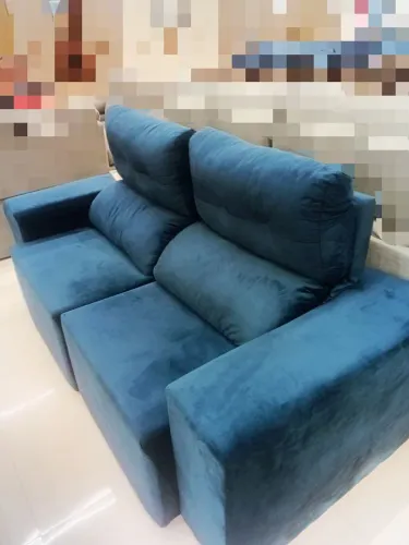 Sofá novo azul