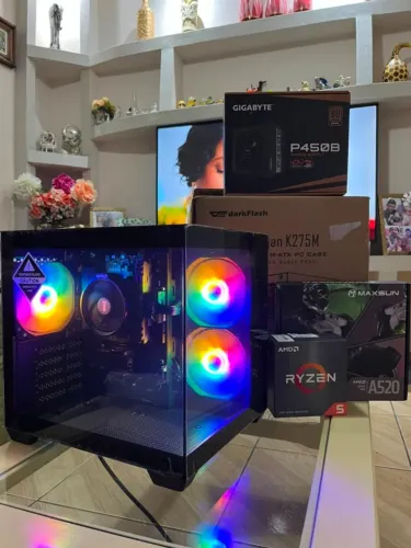 PC Gamer Ryzen 5 5600G | 16GB RAM DDR4 | A520M Maxsun | SSD NVMe + HD | (NOVO + GARANTIA)