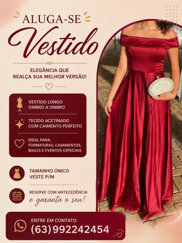 Alugo vestido vinho