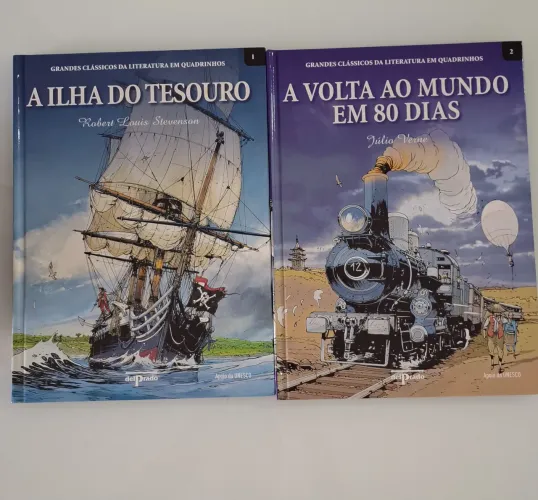A volta ao mundo em 80 dias e a ilha do tesouro HQ