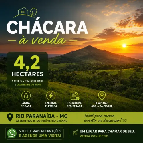 Propriedade rural com 4,2 hectares