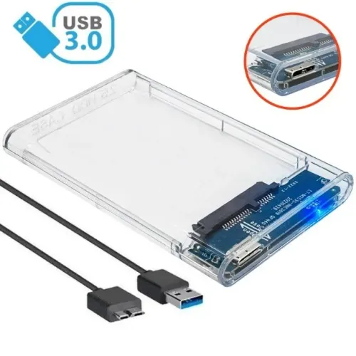 Case para HD e SSD Externo de Notebook 2,5" USB 3.0 