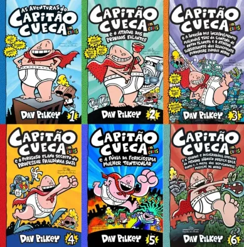 Livros As Aventuras do Capitão Cueca 1 ao 7