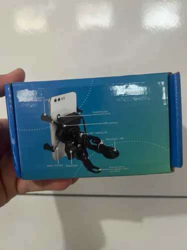 SUPORTE PARA CELULAR COM CARREGAMENTO USB 360°