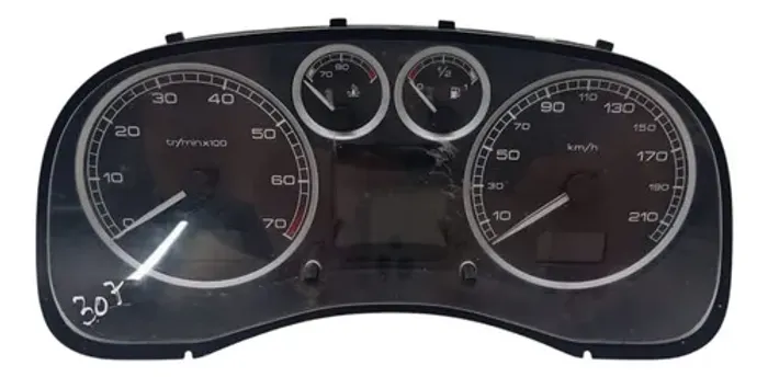 Painel Instrumento Peugeot 307 2005 Acrílico Arranhado Preto
