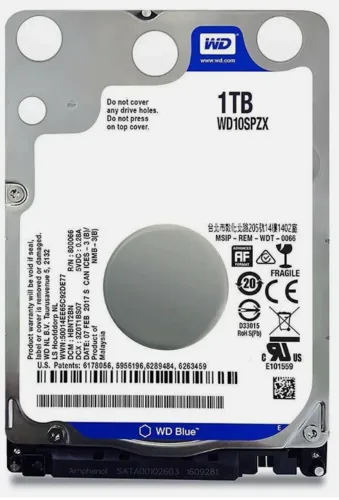 Hd 1tb - Sata - Notebook - Interno Western Digital Wd10spzx 1tb Azul 