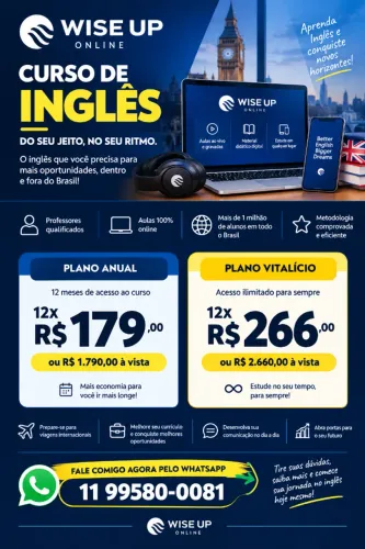 Curso de Inglês Wise Up Online