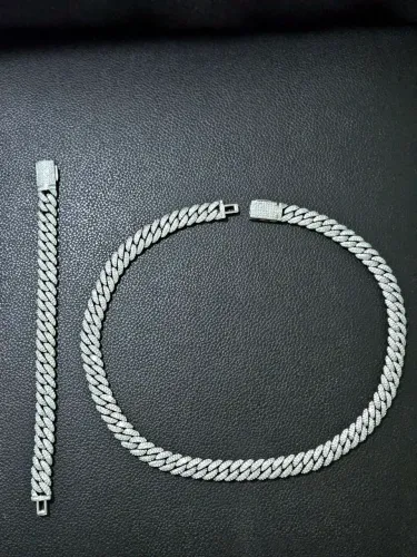 Colar + Pulseira Cravejado Ice 10mm